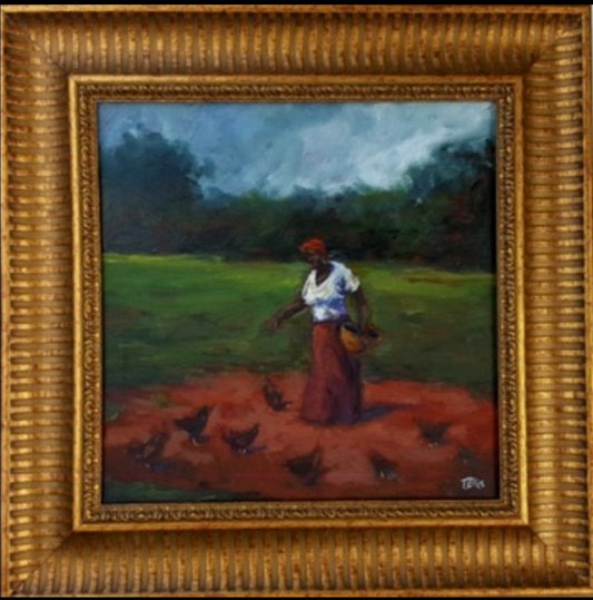 “Feeding the Chickens ll” by Ted Ellis