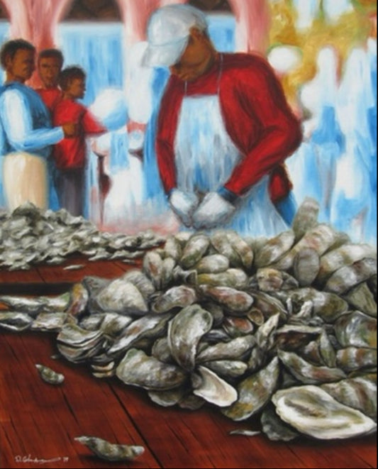 “Oyster Roast Study” by Dana Coleman