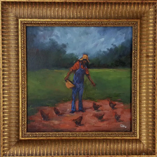 “Feeding the Chickens I” by Ted Ellis