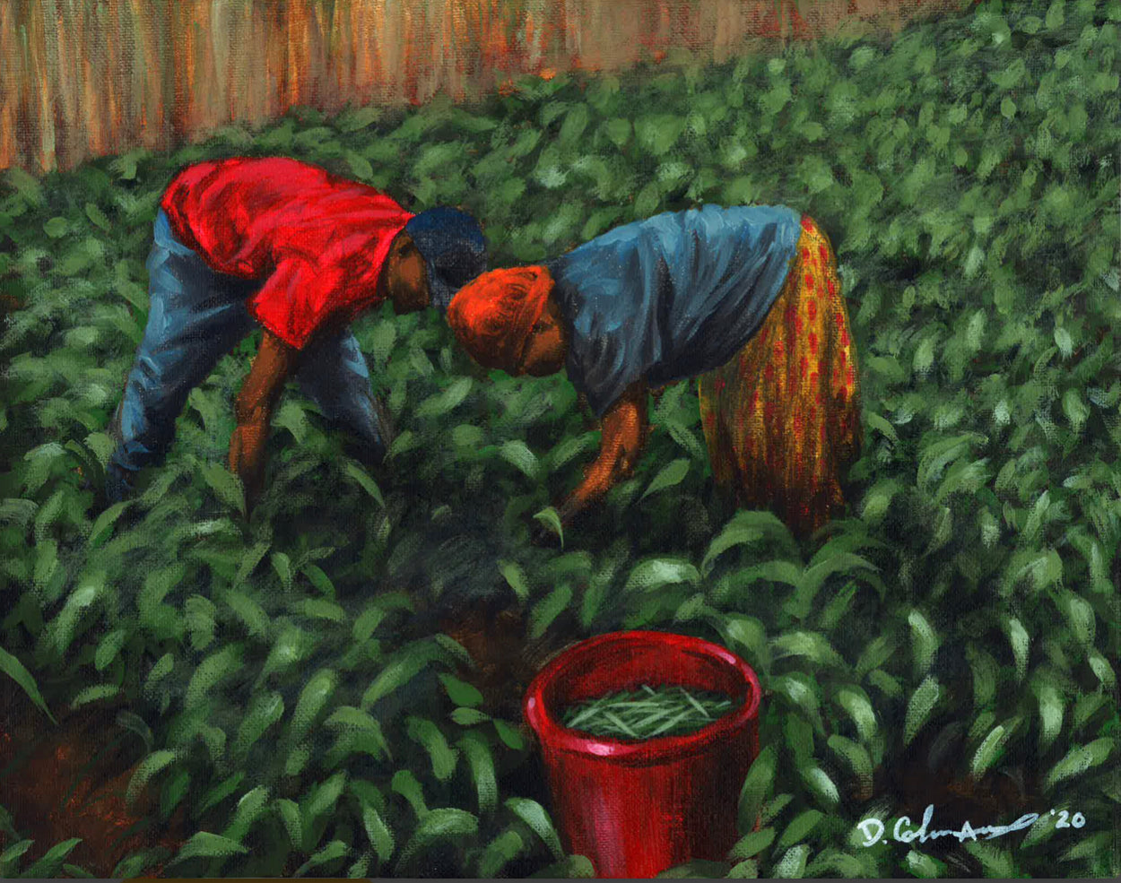 “Snap Pea Pickin’” by Dana Coleman